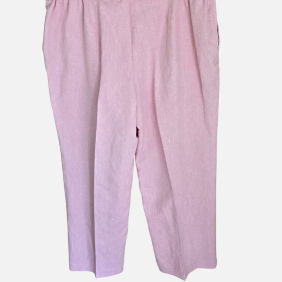 Lafayette 148 NY Pink Linen Silk Double Breasted Suit 24W - Picture 14 of 16